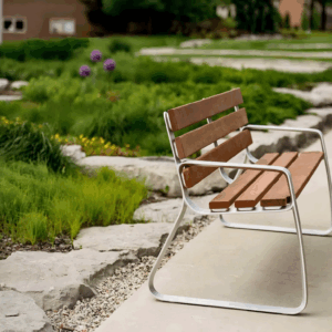 Cast aluminum simple bench