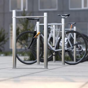 Cylindrical Stainless Steel Bicycle Rack